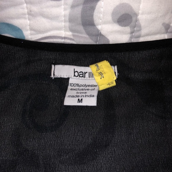 Bar III Black Sequins Sleeveless High-Low Top-M - Picture 5 of 5